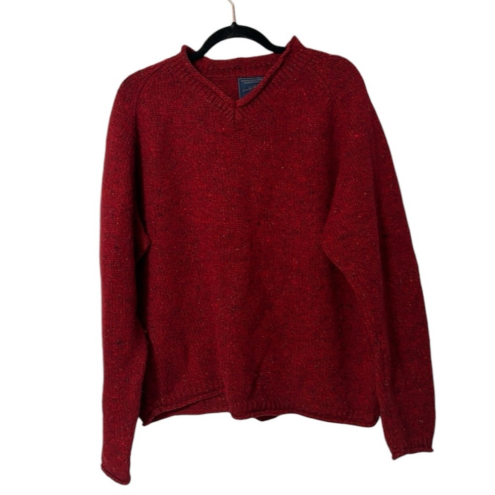 American Eagle Limited Edition Red 100% Wool Sweater XL - Picture 2 of 5